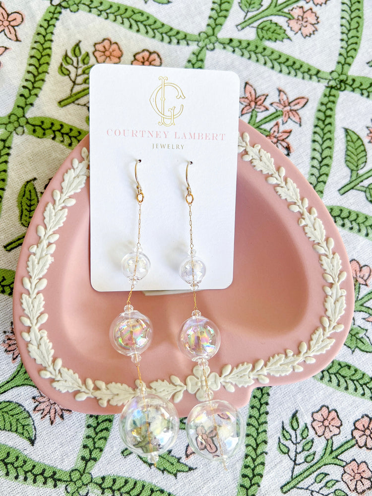 bubble chandelier earrings
