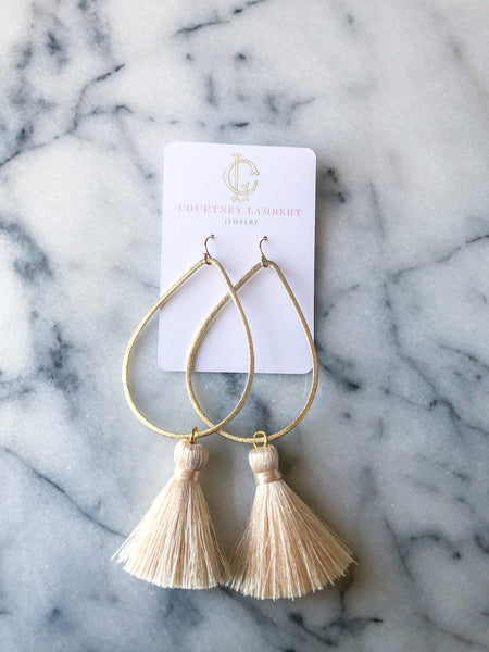 SILK TASSEL TEARDROPS