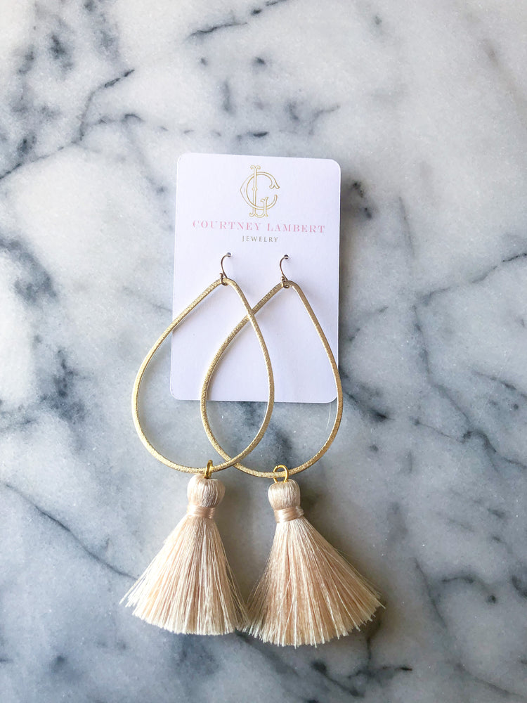 SILK TASSEL TEARDROPS